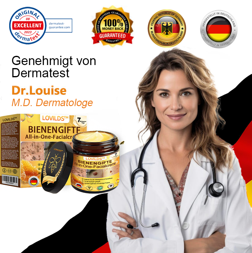 [offizieller Markenshop] 🐝 LOVILDS™ Bienengift-All-Action-Creme (👩‍⚕️ Deutsche Dermatologische Gesellschaft e.V. 𝟐𝟎𝟐𝟓Besonders empfehlenswerte Produkte).
