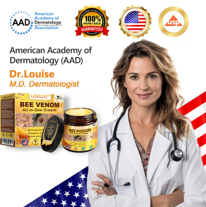 [𝐎𝐟𝐟𝐢𝐜𝐢𝐚𝐥 𝐁𝐫𝐚𝐧𝐝 𝐒𝐭𝐨𝐫𝐞] 🐝 LOVILDS™ 𝐁𝐞𝐞 𝐕𝐞𝐧𝐨𝐦 𝐀𝐥𝐥-𝐢𝐧-𝐎𝐧𝐞 𝐂𝐫𝐞𝐚𝐦 (👩‍⚕️ 𝐀𝐦𝐞𝐫𝐢𝐜𝐚𝐧 𝐀𝐜𝐚𝐝𝐞𝐦𝐲 𝐨𝐟 𝐃𝐞𝐫𝐦𝐚𝐭𝐨𝐥𝐨𝐠𝐲 𝟐𝟎𝟐𝟓 𝐒𝐩𝐞𝐜𝐢𝐚𝐥𝐥𝐲 𝐑𝐞𝐜𝐨𝐦𝐦𝐞𝐧𝐝𝐞𝐝 𝐏𝐫𝐨𝐝𝐮𝐜𝐭)